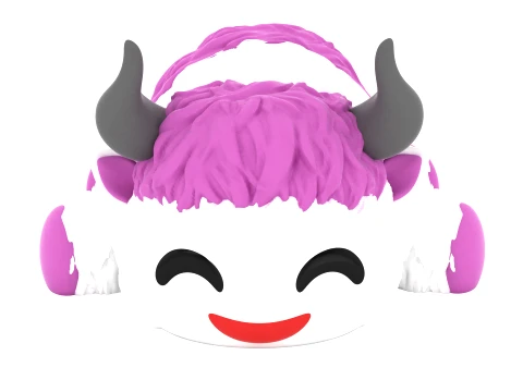 Cute Sleeping Yak 3D Model