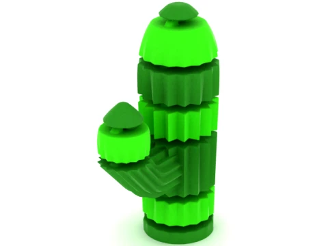 Stacked Cactus Figure 3D Model