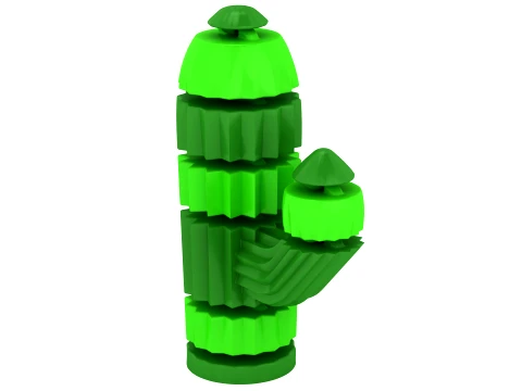 Stacked Cactus Figure 3D Model