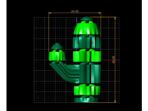 Stacked Cactus Figure 3D Model