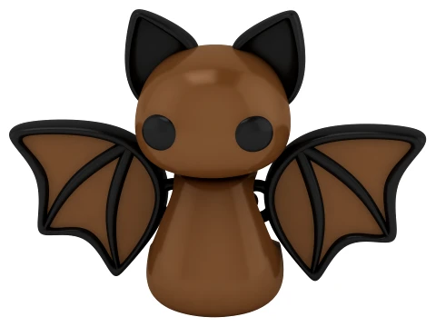 Cute Bat Figure 3D Model