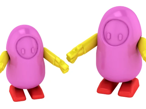 Personaggio con cappuccio articolato Modello 3D