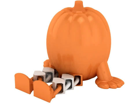 Articulated Pumpkin Figure 3D Model