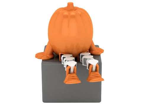 Articulated Pumpkin Figure 3D Model
