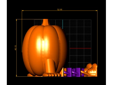 Articulated Pumpkin Figure 3D Model