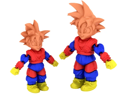 Goku Ultra Form Figure 3D Model