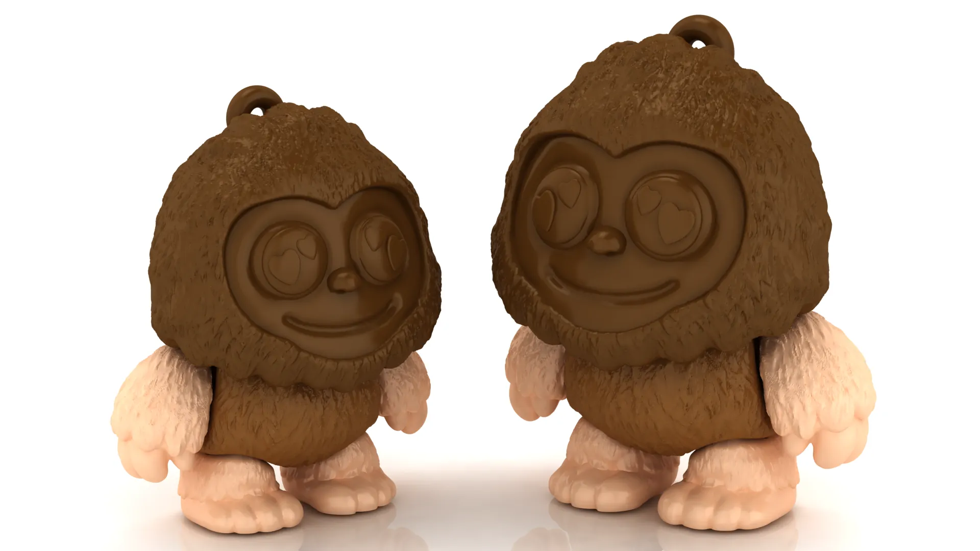 Cute Bigfoot Figure 3D Model .c4d .max .obj .3ds .fbx .stl .blend