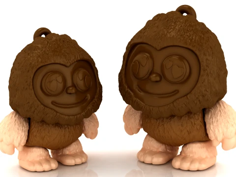 Cute Bigfoot Figure 3D Model