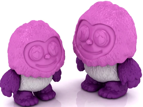 Cute Girl Bigfoot Figure 3D Model