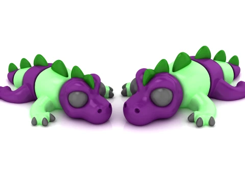 Dragón bebé dormido Modelo 3D