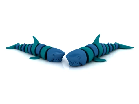 Figura Tibur&oacute;n Articulada Modelo 3D