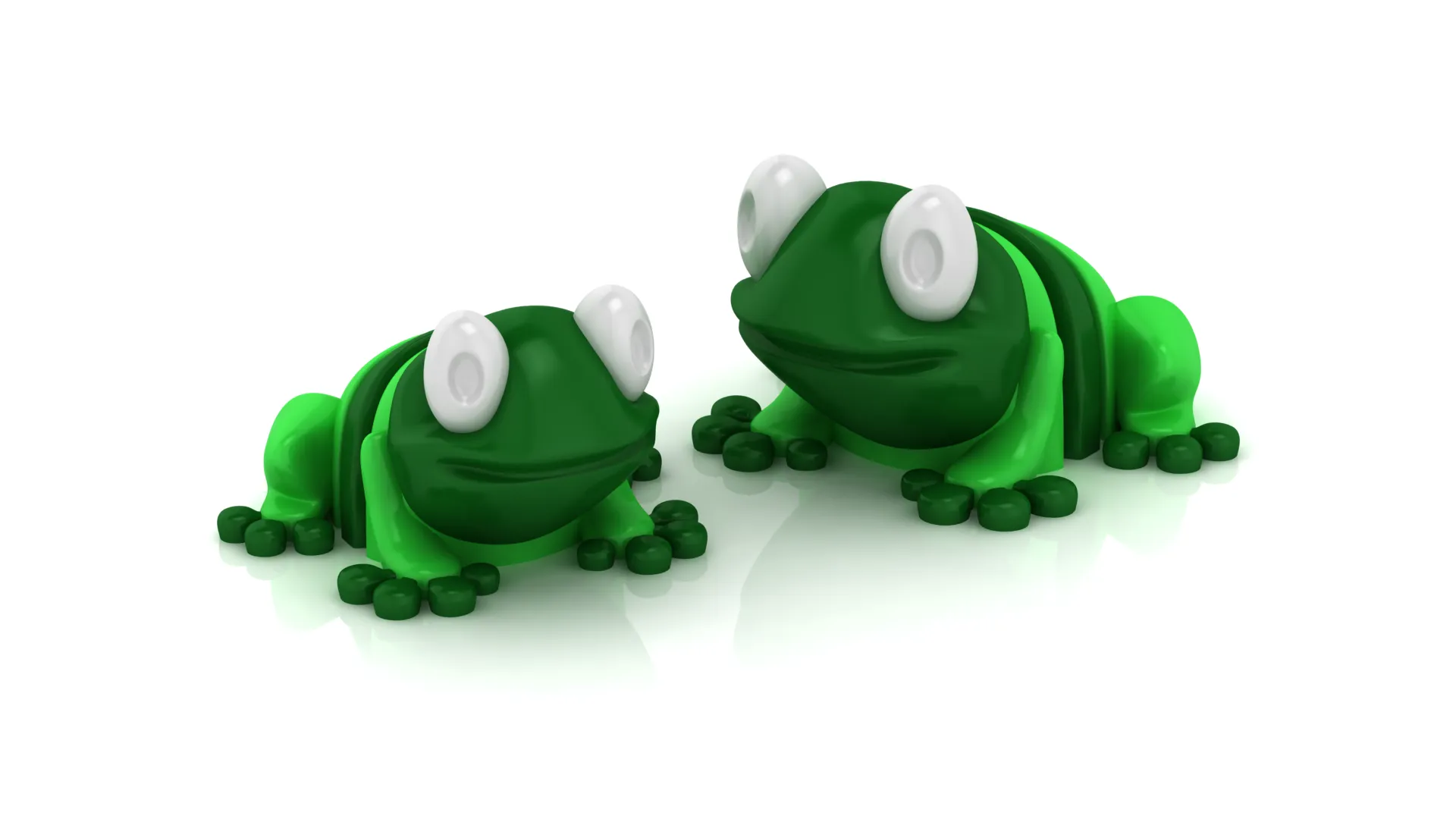 Cute Frog Figure 3D Model .c4d .max .obj .3ds .fbx .stl .blend 