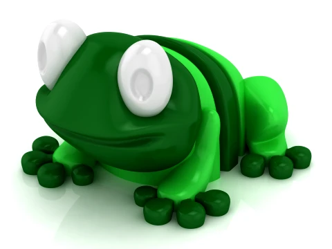 Cute Frog Figure 3D Model
