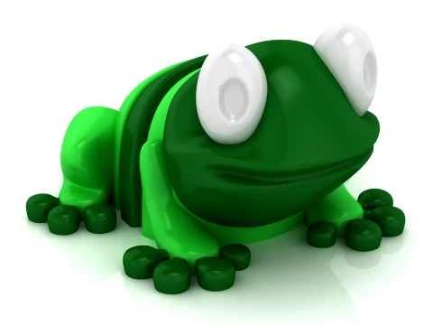 Cute Frog Figure 3D Model