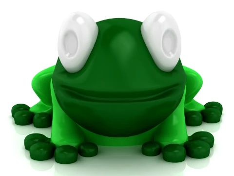 Cute Frog Figure 3D Model