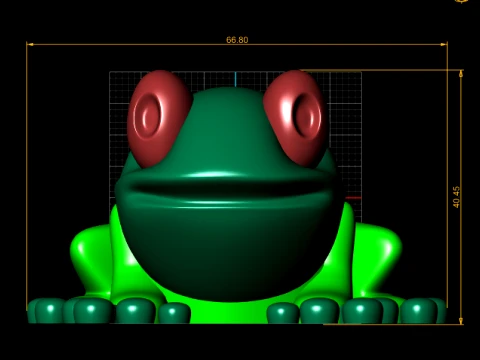 Cute Frog Figure 3D Model