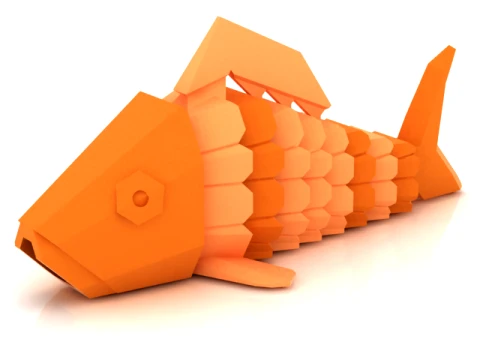 Articulated Fish Figure 3D Model