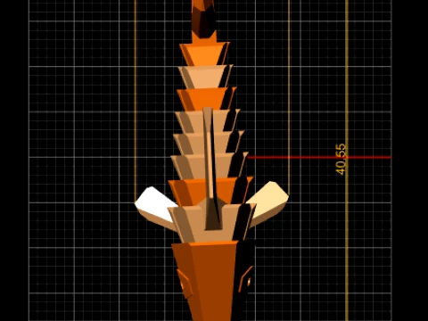 Articulated Fish Figure 3D Model