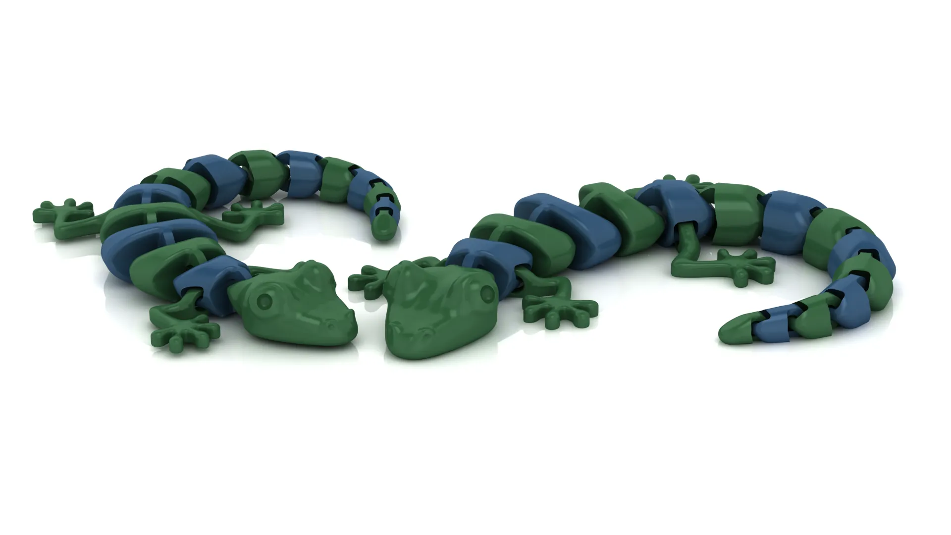 Articulated Crocodile Figure 3D Model .c4d .max .obj .3ds .fbx .stl .blend