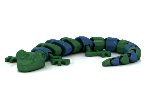 Articulated Crocodile Figure 3D Model