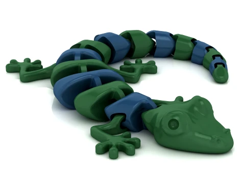 Articulated Crocodile Figure 3D Model