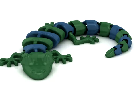 Articulated Crocodile Figure 3D Model