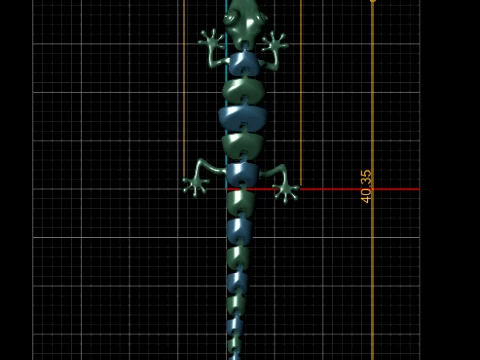 Articulated Crocodile Figure 3D Model