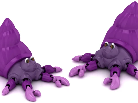 Cangrejo Ermita&ntilde;o Articulado Modelo 3D