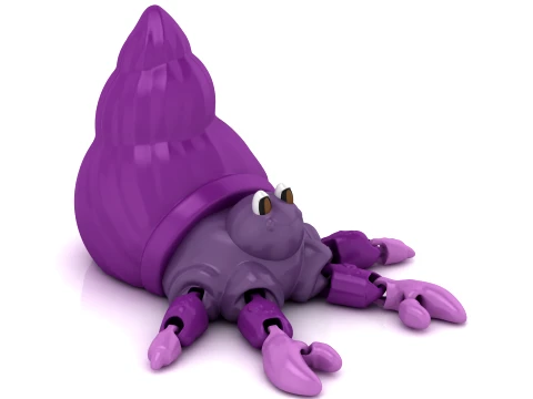 Articulated Hermit Crab 3D Model