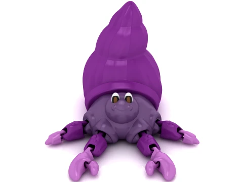 Articulated Hermit Crab 3D Model