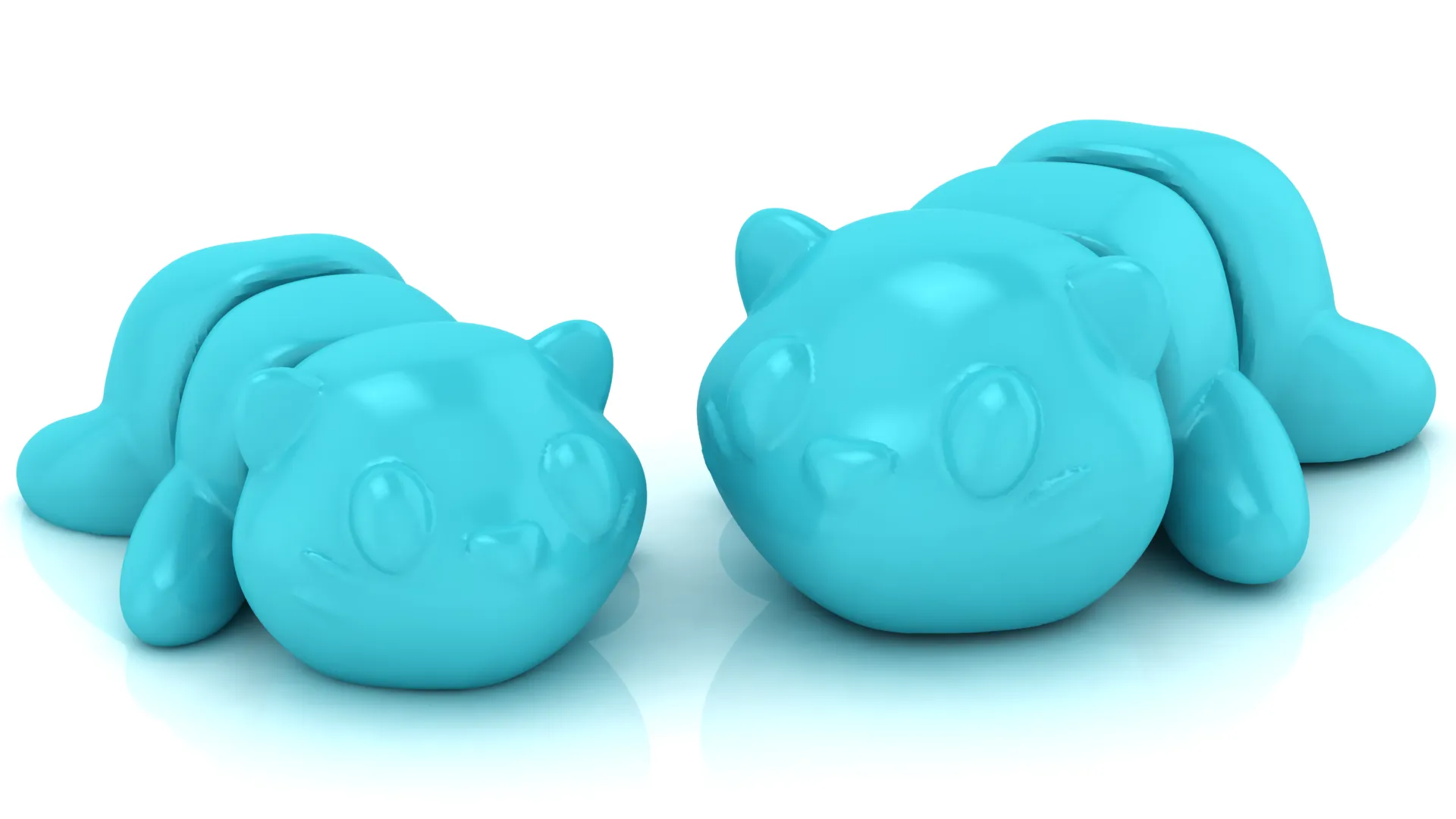 Sleeping Cat Figure 3D Model .c4d .max .obj .3ds .fbx .stl .blend