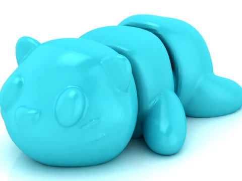 Sleeping Cat Figure 3D Model