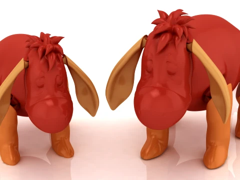 Linda figura de burro Modelo 3D