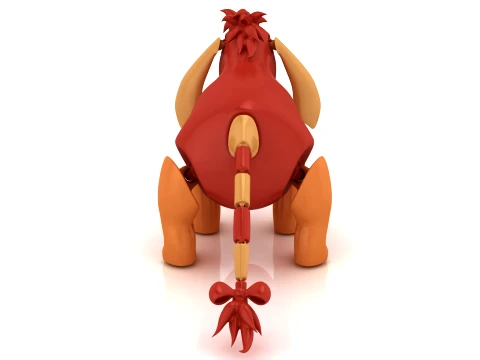 Cute Donkey Figure 3D Model