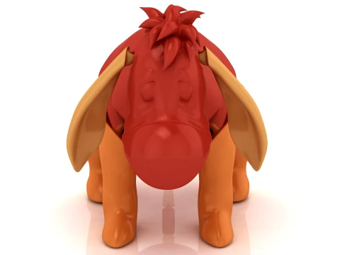 Cute Donkey Figure 3D Model
