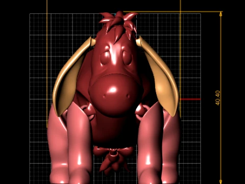 Cute Donkey Figure 3D Model