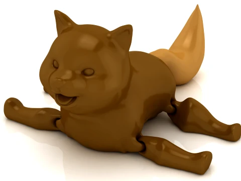 Articulated Fox Figure 3D Model