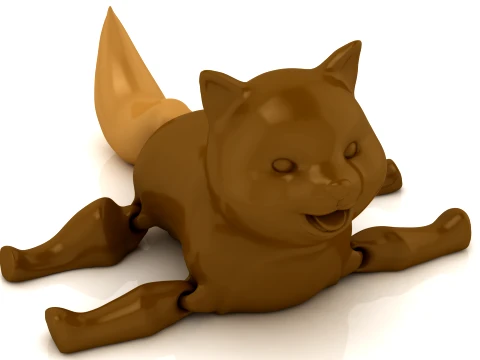 Articulated Fox Figure 3D Model