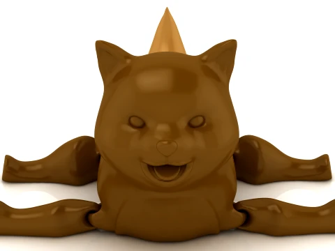 Articulated Fox Figure 3D Model