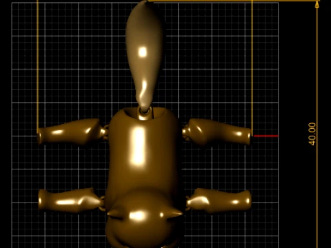 Articulated Fox Figure 3D Model