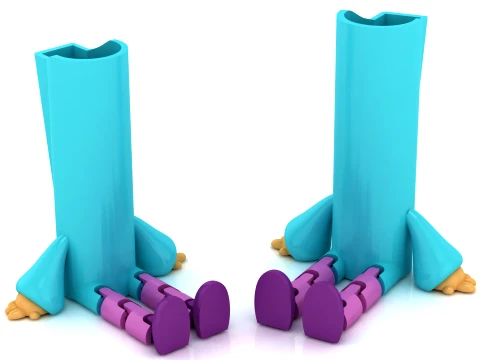Kaki Burung Artikulasi Model 3D