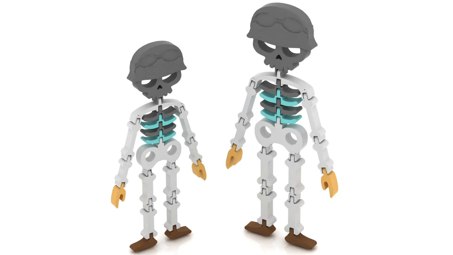 Flexy Skeleton Soldier 3D Model .c4d .max .obj .3ds .fbx .stl .blend