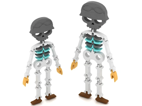 Flexy Skeleton Soldier 3D Model