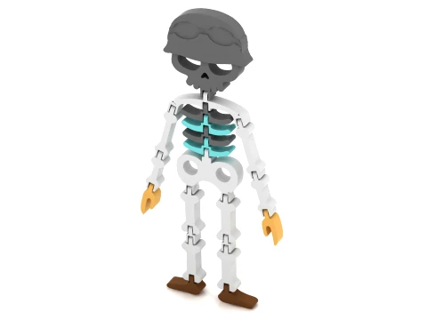 Flexy Skeleton Soldier 3D Model