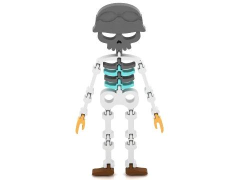 Flexy Skeleton Soldier 3D Model