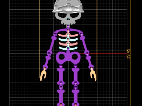 Flexy Skeleton Soldier 3D Model