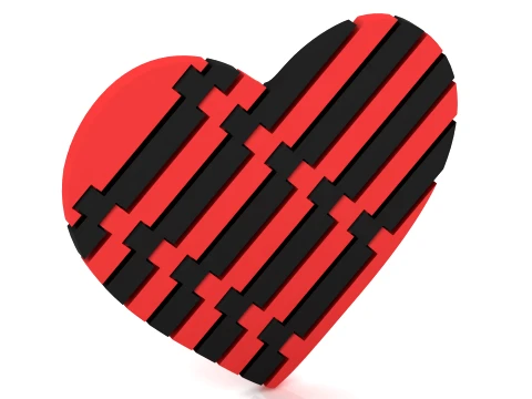 Flexy Heart Figure 3D Model