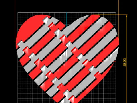 Flexy Heart Figure 3D Model