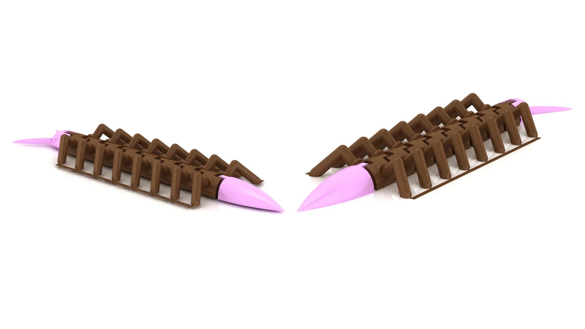Flexy Centipede Figure 3D Model .c4d .max .obj .3ds .fbx .stl .blend