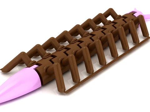 Flexy Centipede Figure 3D Model